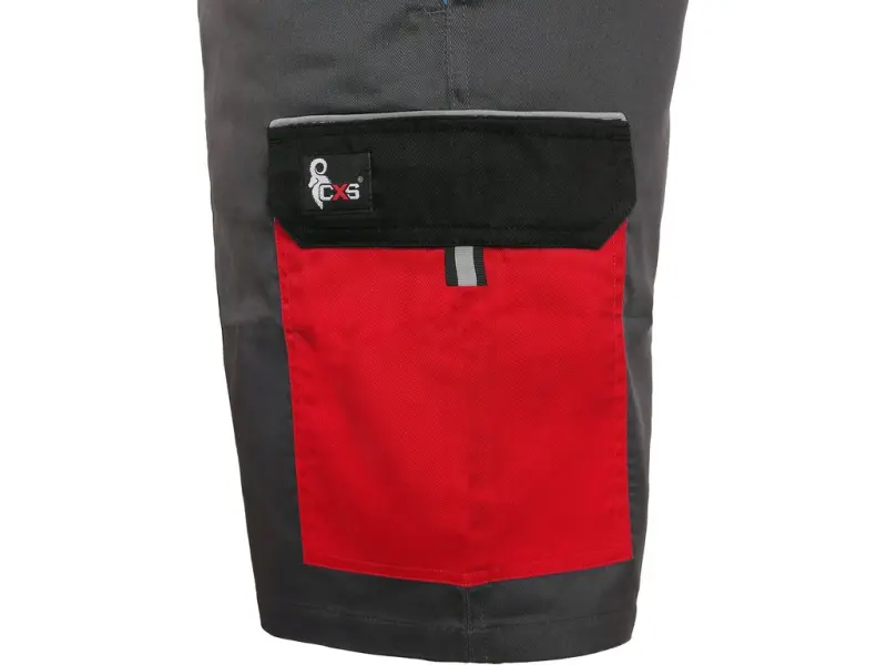 Kraťasy CXS PHOENIX ZEFYROS, pánské, šedo-červené, vel. 62